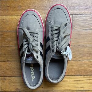 Gola Khaki Sneakers with Red and Black Accents brand new